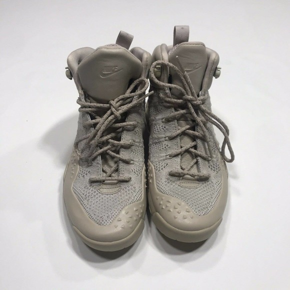 Nike Womens 6 LUPINEK FLYKNIT Boot Sneaker Light Bone Trainers 862512 200 - Picture 5 of 12